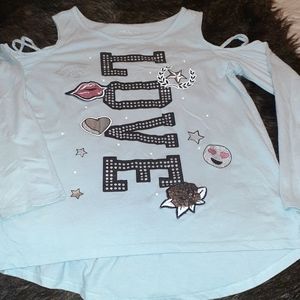 Children's place girls blue shirts